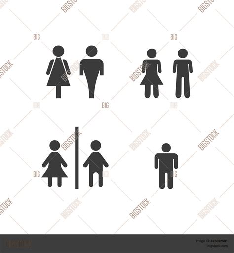 Toilet Sign Vector & Photo (Free Trial) | Bigstock