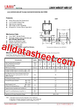 MB05F-MB10F Datasheet(PDF) - Guangdong Youtai Semiconductor Co., Ltd.