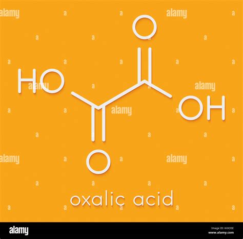 Oxalic acid molecule. Skeletal formula Stock Photo - Alamy