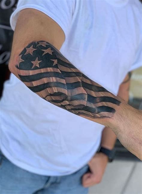 115 Patriotic American Flag Tattoos You Must See - Tattoo Me Now | American flag tattoo, Flag ...