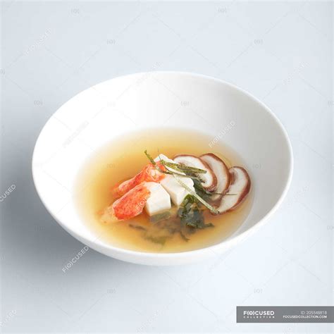 Japanese misu soup — seafood, prawn - Stock Photo | #205548818