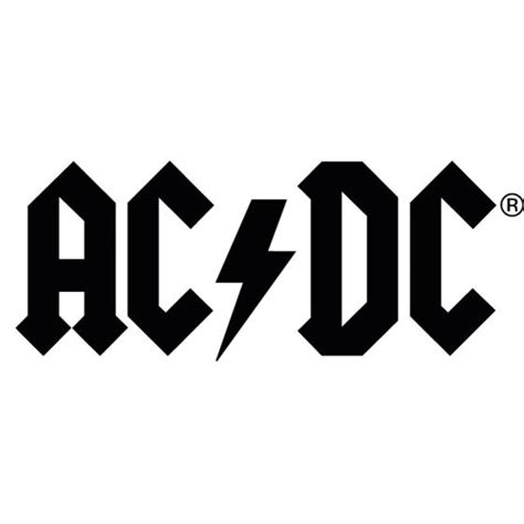 Großer Logo Aufkleber AC/DC schwarz