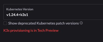 k3s is GA, but showing as `tech preview` · Issue #7334 · rancher/dashboard · GitHub