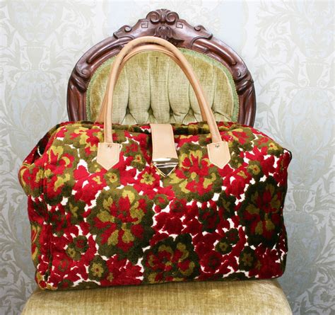 Mary Poppins Carpet Bag, Victorian Travel Bag, Carry-on Bag, Velvet - Etsy