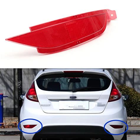 Car RED Tail Rear Bumper Reflector Lamp Brake Light Rear Fog Lights For Ford Fiesta 2009 2014 ...