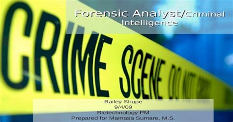 Forensic Analyst - [PPT Powerpoint]