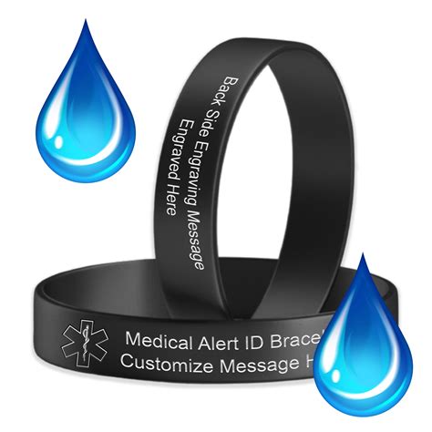 Medical Alert Bracelet Silicone Bracelet Medical - Etsy