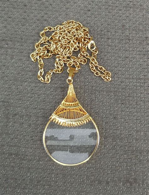 Fantastic MAGNIFYING GLASS Vintage Pendant NECKLACE...Retro | Etsy | Vintage pendant necklace ...