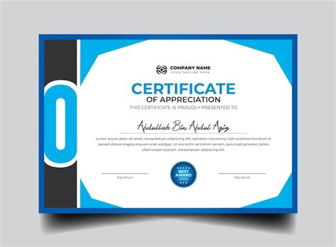 Premium Vector | Vector certificate of appreciation template