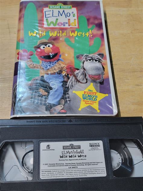 Vintage SESAME STREET ELMO'S WORLD Wild Wild West VHS Video Tape 2001 Muppets 74645407333 | eBay