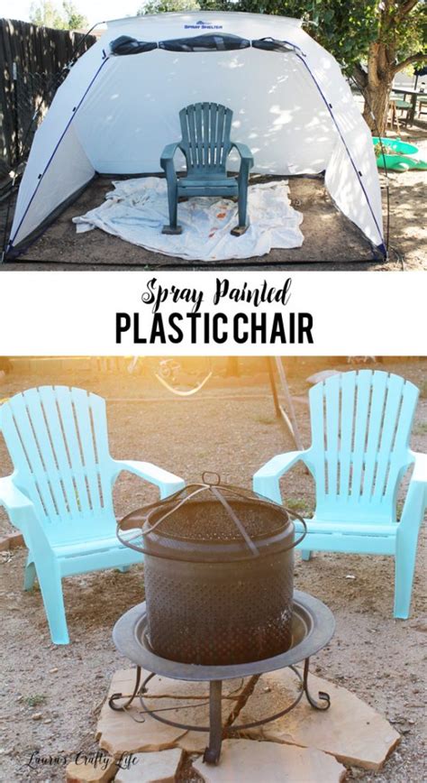 Spray Paint Plastic Chairs - Laura's Crafty Life