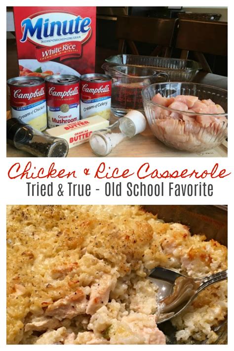 Mamaw's Chicken & Rice Casserole - Sweet Little Bluebird