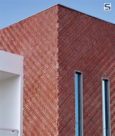 Clay Roof Tiles Design | A Wavy Façade using Clay Roof Tiles by Ar Manoj Patel, Manoj Patel ...