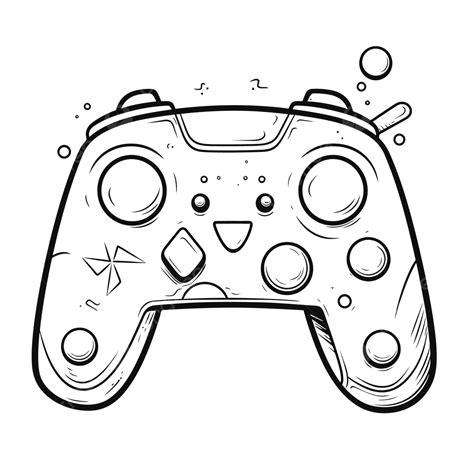 Ink Drawing Of A Gaming Controller That Has Bubbles On It Outline Sketch Vector, Wing Drawing ...