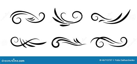 Vector Swirl Decoration Elements Stock Vector - Image: 46713737