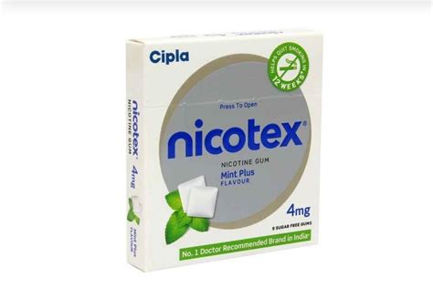 nicotex 4mg chewable tablet 9 pc - Medstore