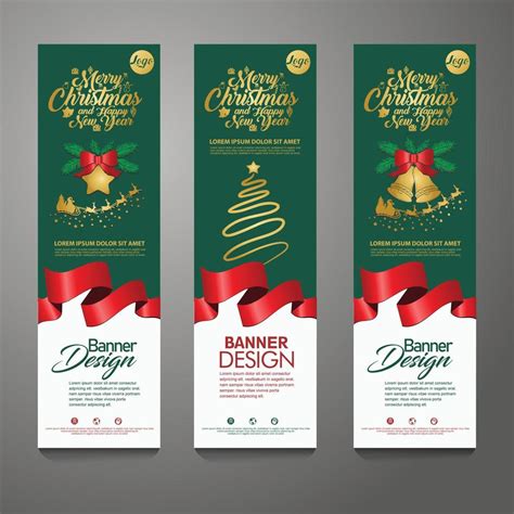 Merry Christmas banner vertical background, vector illustration 3497978 ...