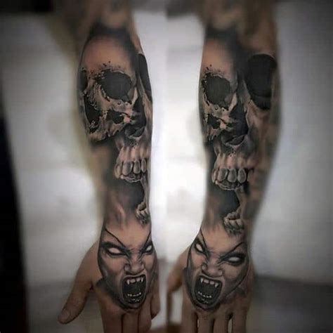 50 Skull Sleeve Tattoos For Men - Masculine Design Ideas