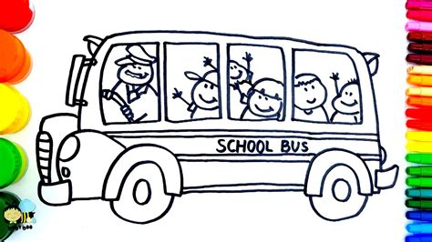 School Bus Line Drawing | Free download on ClipArtMag