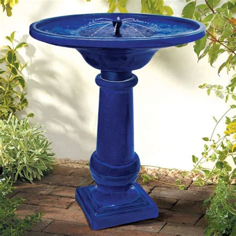 Athena Solar-On-Demand Ceramic Bird Bath Fountain | Bird bath fountain ...