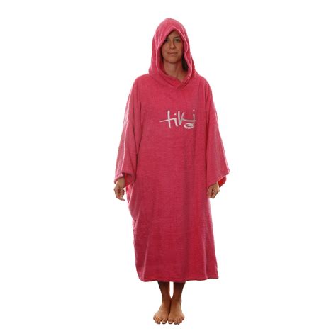 Tiki Adult Womens Hooded Towelling Changing Robe Ladies Beach Swim ...