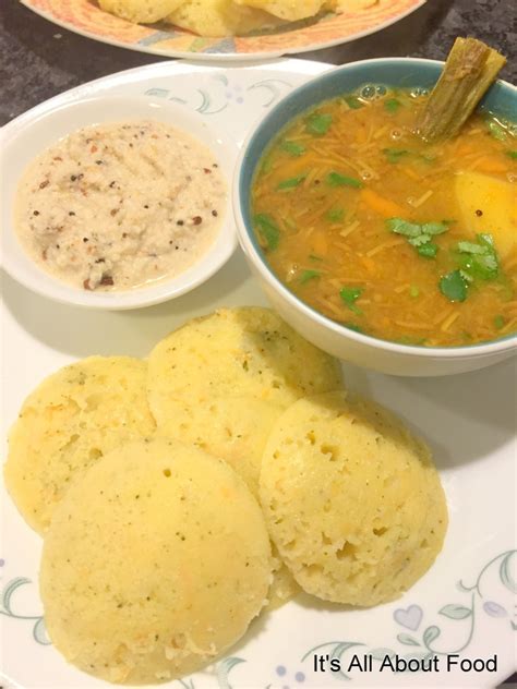 Sooji Idli, Sambhar with Coconut Chutney.. Perfect Weekend Brunch | It's All About Food