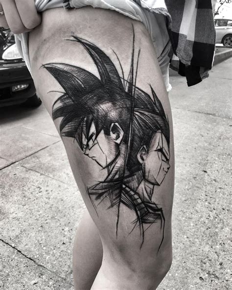 Goku and Vegeta tattoo (@ineepine) - Visit now for 3D Dragon Ball Z ...