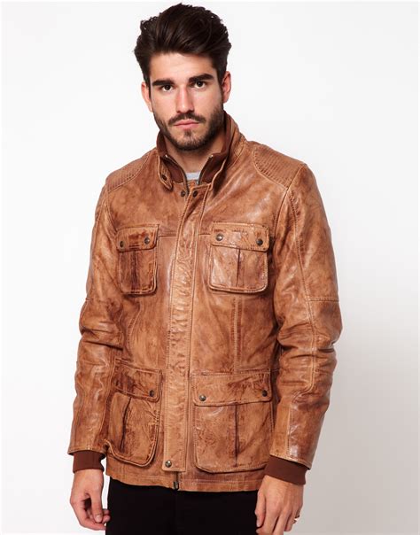 Lyst - Pepe Jeans Pepe Heritage Leather Jacket in Brown for Men