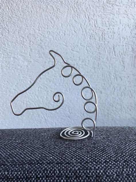 Free standing Horse head. Made of aluminium wire. From Etsy ...