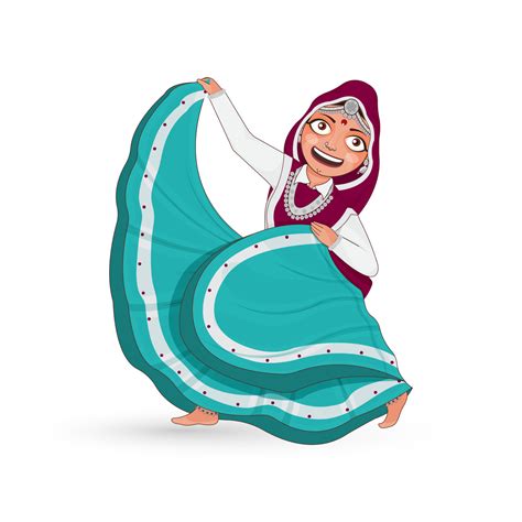 Young Haryanvi Woman Performing Folk Dance In Traditional Attire. 24146878 Vector Art at Vecteezy