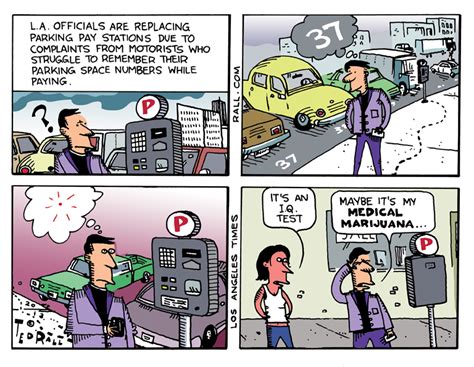 LOS ANGELES TIMES CARTOON: Parking IQ Test | Ted Rall's Rallblog