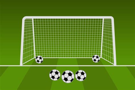 Football Net With Soccer Balls 2059423 Vector Art at Vecteezy