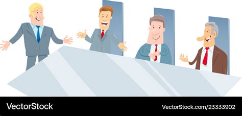 Board of directors cartoon Royalty Free Vector Image