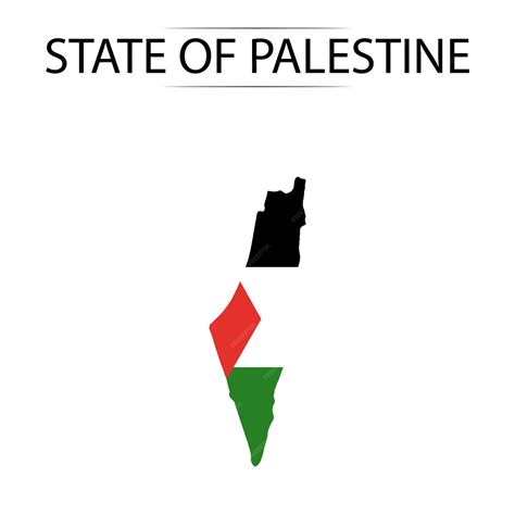 Premium Vector | Palestine flag and map national flag of palestine