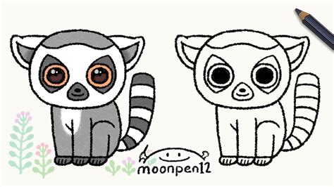 Cute Lemur Drawing