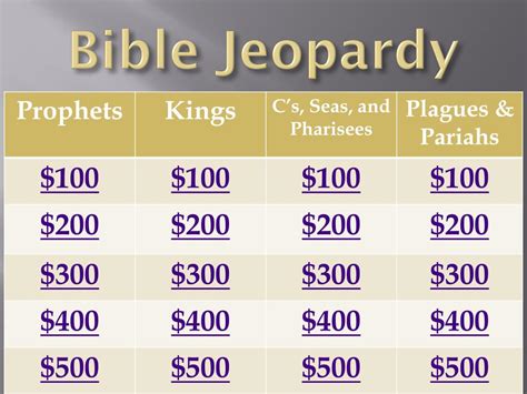 PPT - Bible Jeopardy PowerPoint Presentation, free download - ID:1932543