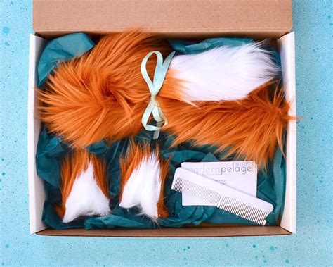 Fox Costume: Handmade Fox Ears and Tail Set Fox Costume Set | Etsy