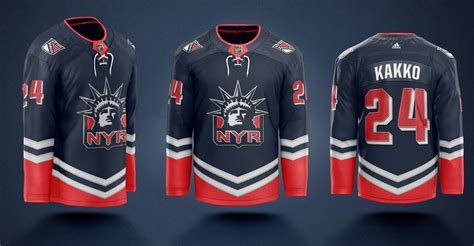 Bob Kawa | New York Rangers Liberty Jersey Reverse Retro Redesign