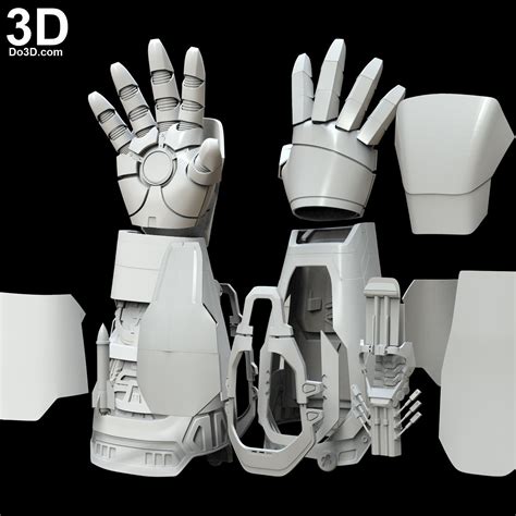 3d-printable-iron-man-mark-xlii-model-mk-42-gauntlet-hand-glove-forearm-with-missile-rocket ...