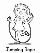 Jump Rope Coloring Pages sketch template