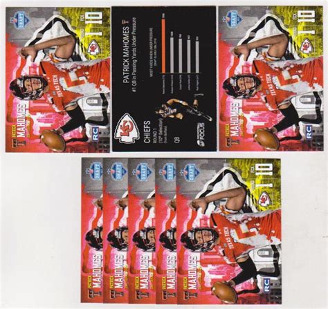 Bid Now: Lot of 8 Patrick Mahomes Draft Pick Custom Cards - November 5, 0121 10:45 AM CST