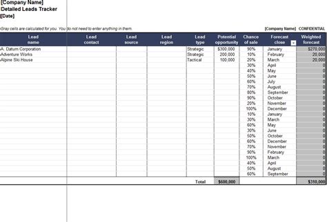 Sales Lead Template | Sales Leads Template