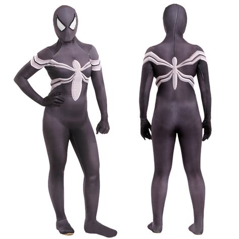 Women Venom Symbiote Spider-Man Cosplay Costume Adults Kids-Takerlama