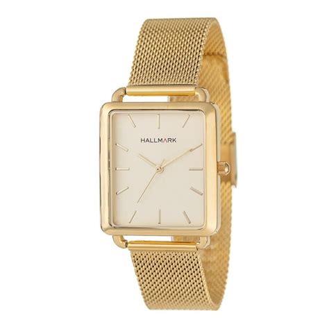 Hallmark Gents Gold Mesh Champagne Dial Watch - HB1443C | Shop Today ...