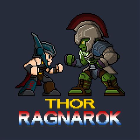 Thor Ragnarok Pixel Art - Marvel - T-Shirt | TeePublic