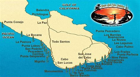 Surfing Cabo Map | Cabo, Baja mexico, Surfing