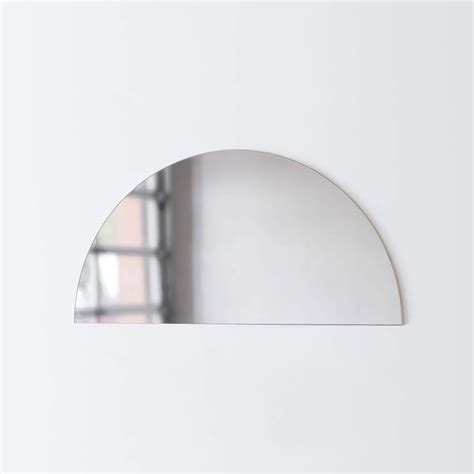 Half Moon Round Mirror Decorative Half Circle Mirror Design Minimalist Geometric Aesthetic Wall ...