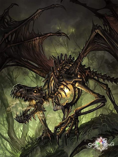 Dragon, T-Rex, Dinosaur, Skeleton, Dark Fantasy | Fantasy monster, Fantasy dragon, Dragon art