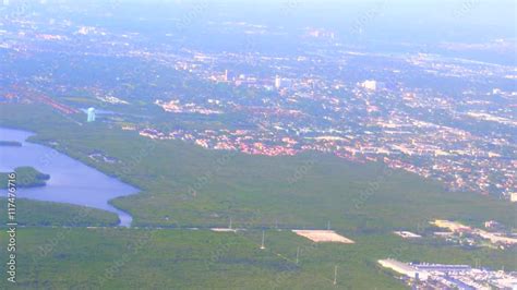 Aerial view of Florida coast from an airplane Stock Video | Adobe Stock