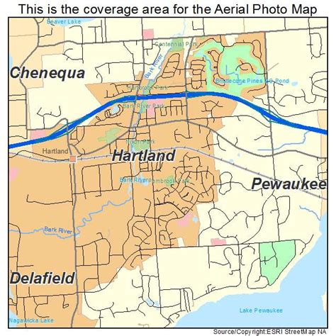 Aerial Photography Map of Hartland, WI Wisconsin